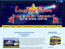 Tablet Screenshot of luckystaramusements.com